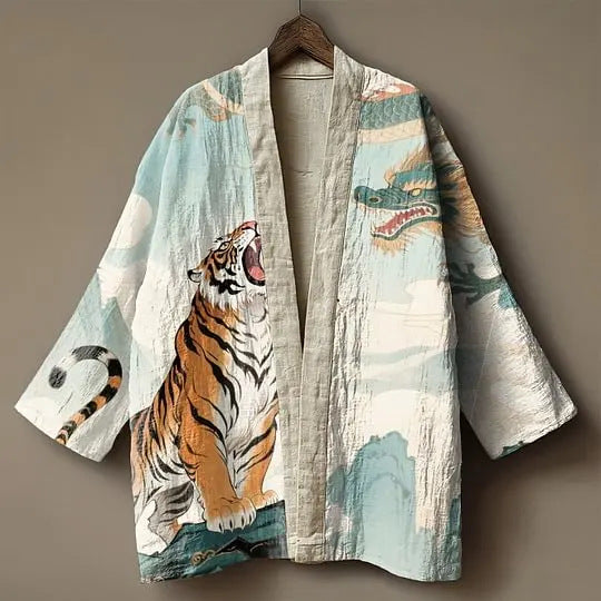 Open-Front Kimono Jacket with Wide Sleeves — view 8