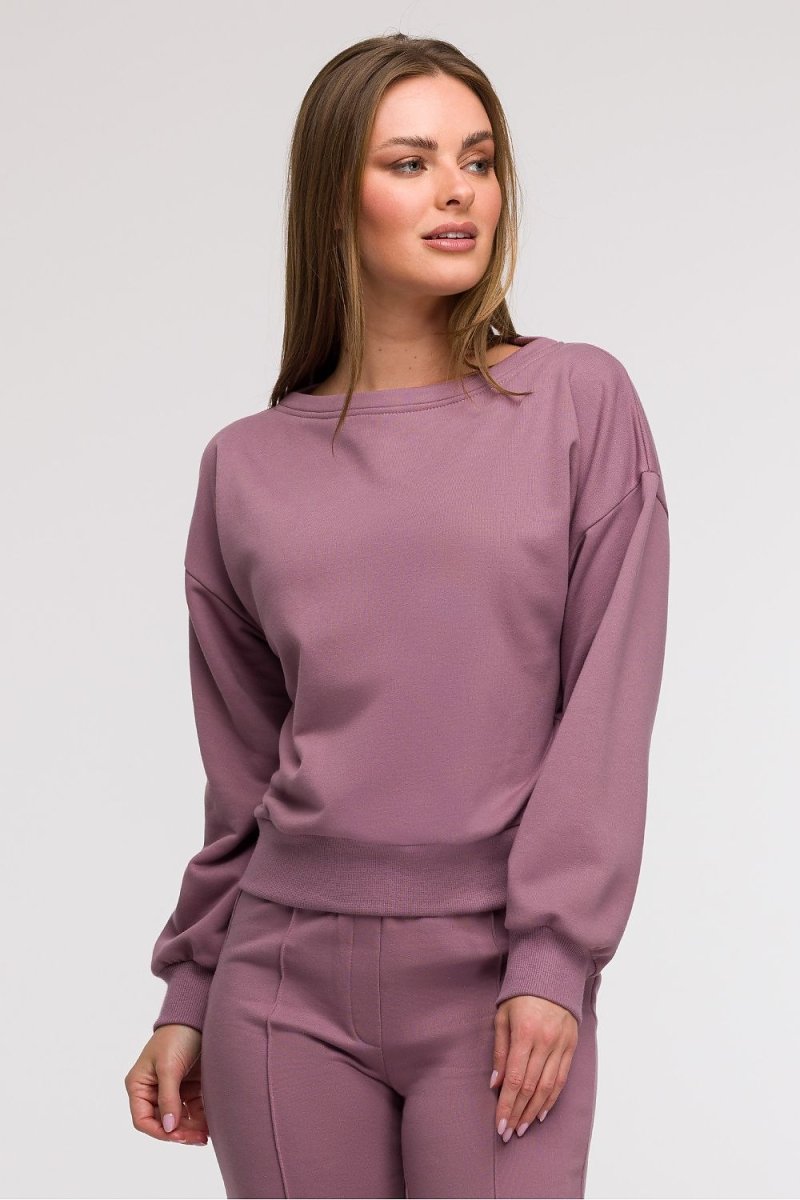 BeWear Women's Casual Cotton Sweatshirt in navy – relaxed fit urban streetwear top