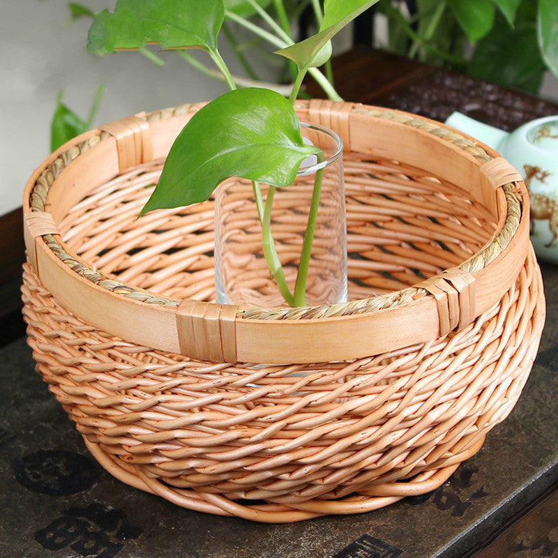 Artisan Woven Rattan Storage Basket