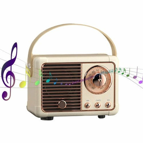 Bluetooth Compact Retro Speakers with Radio - Wow Store