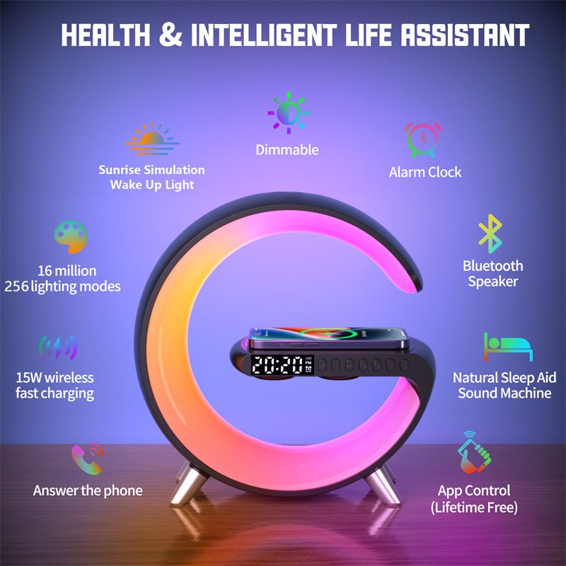 Bluetooth Speaker Wireless Charger Lamp - Wow Store