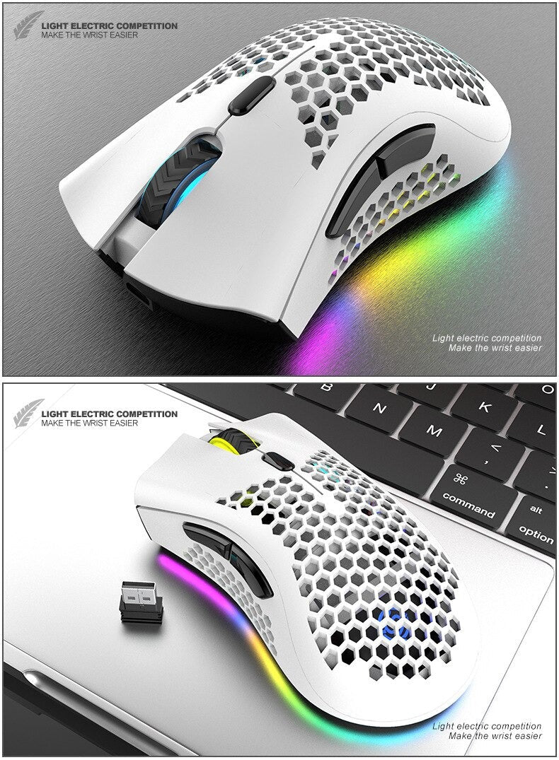 BM600 Rechargeable Wireless RGB Gaming Mouse for PC - WowStore.live