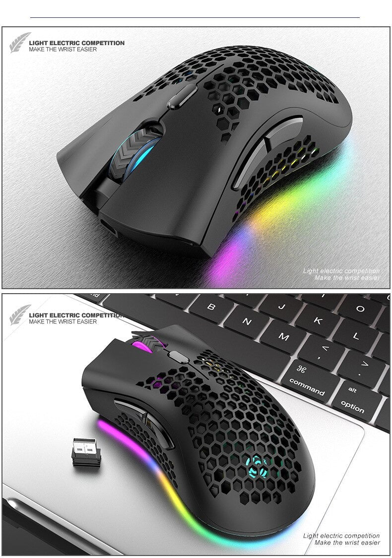 BM600 Rechargeable Wireless RGB Gaming Mouse for PC - WowStore.live