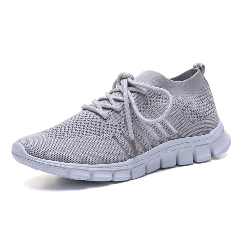 Breathable Mesh Round Toe Lace Up Athletic - Wow Store