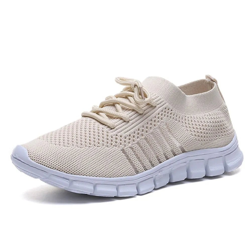 Breathable Mesh Round Toe Lace Up Athletic - Wow Store