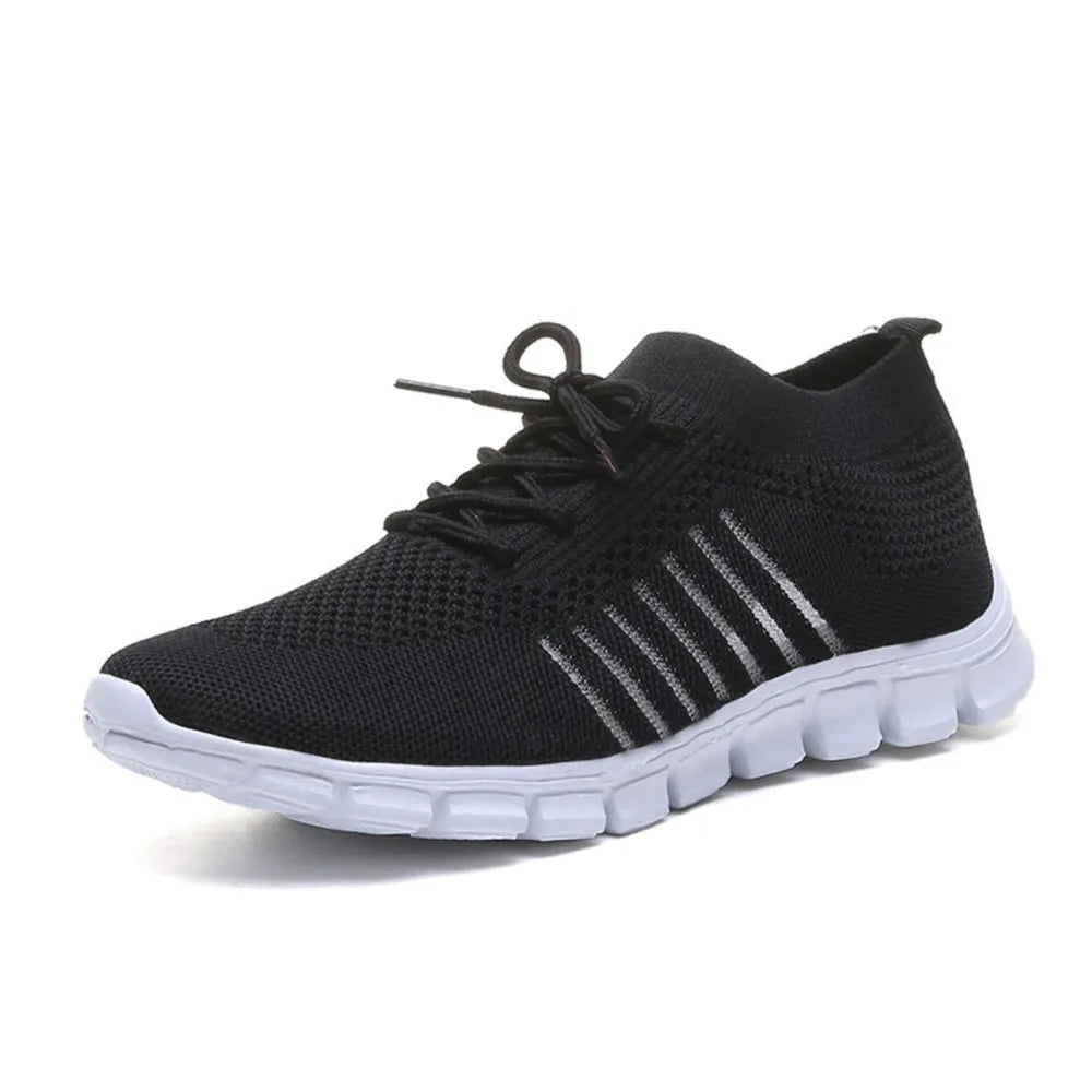 Breathable Mesh Round Toe Lace Up Athletic - Wow Store