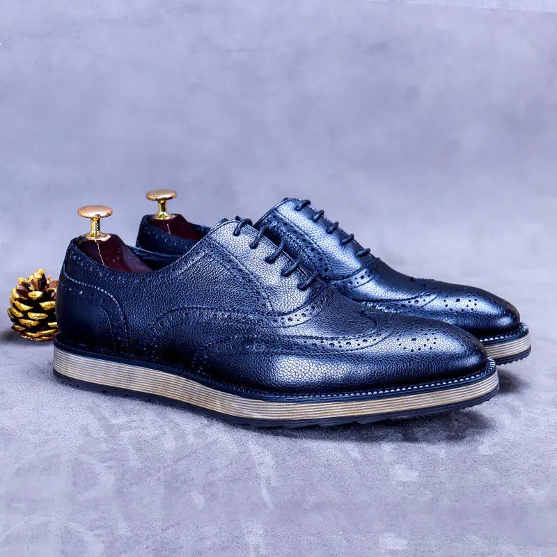 Brogue Men's Business Shoes - Retro Engraved Leather Dress Shoes | WOW Store - Wow Store