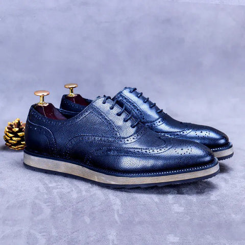 Brogue Men's Business Shoes - Retro Engraved Leather Dress Shoes | WOW Store - Wow Store