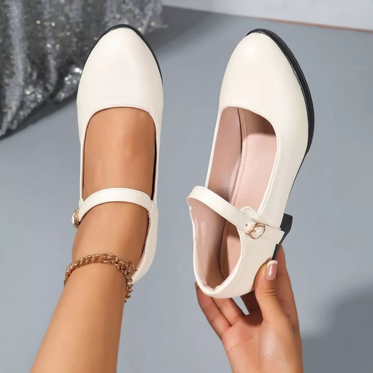 Buckle Block Heels Pumps - Wow Store