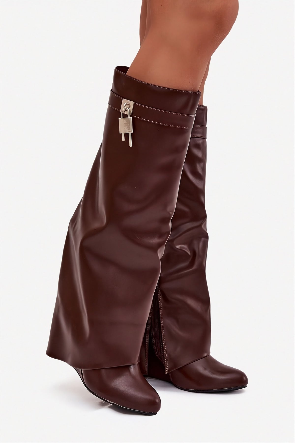 Black women's ankle boots with step-in closure and sleek silhouette - Waterproof winter fashion footwear