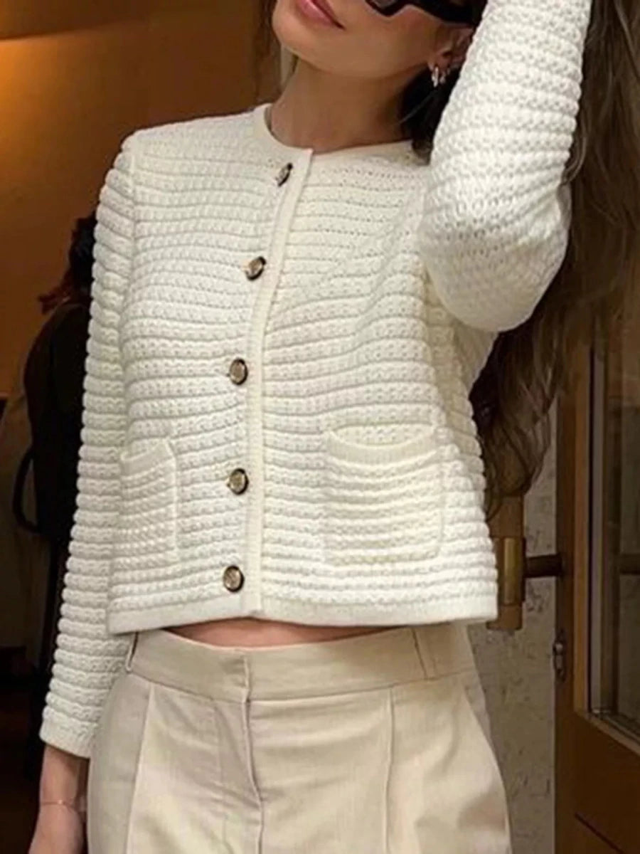 Button - Down Long Sleeve Cardigan - Wow Store