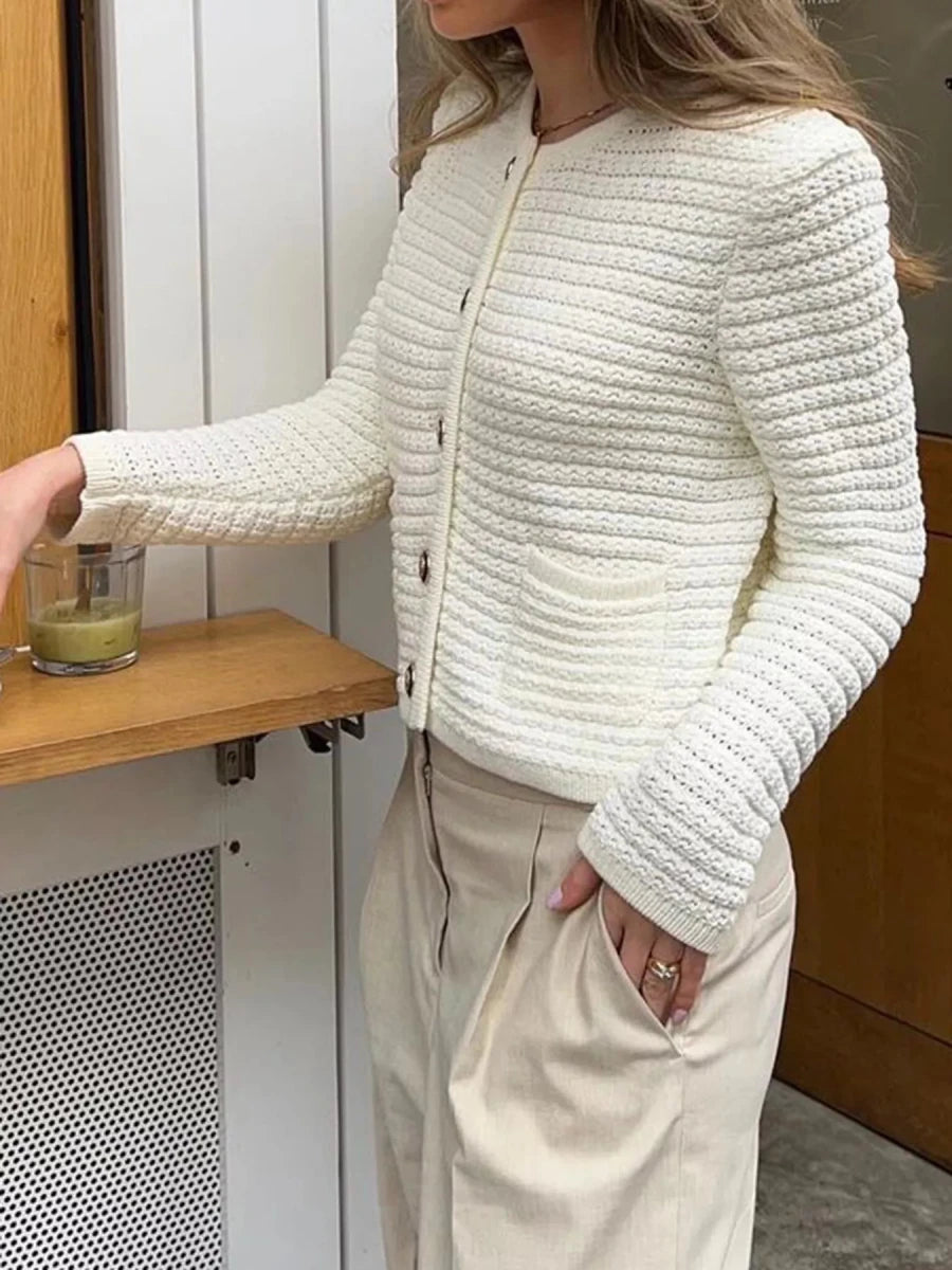 Button - Down Long Sleeve Cardigan - Wow Store