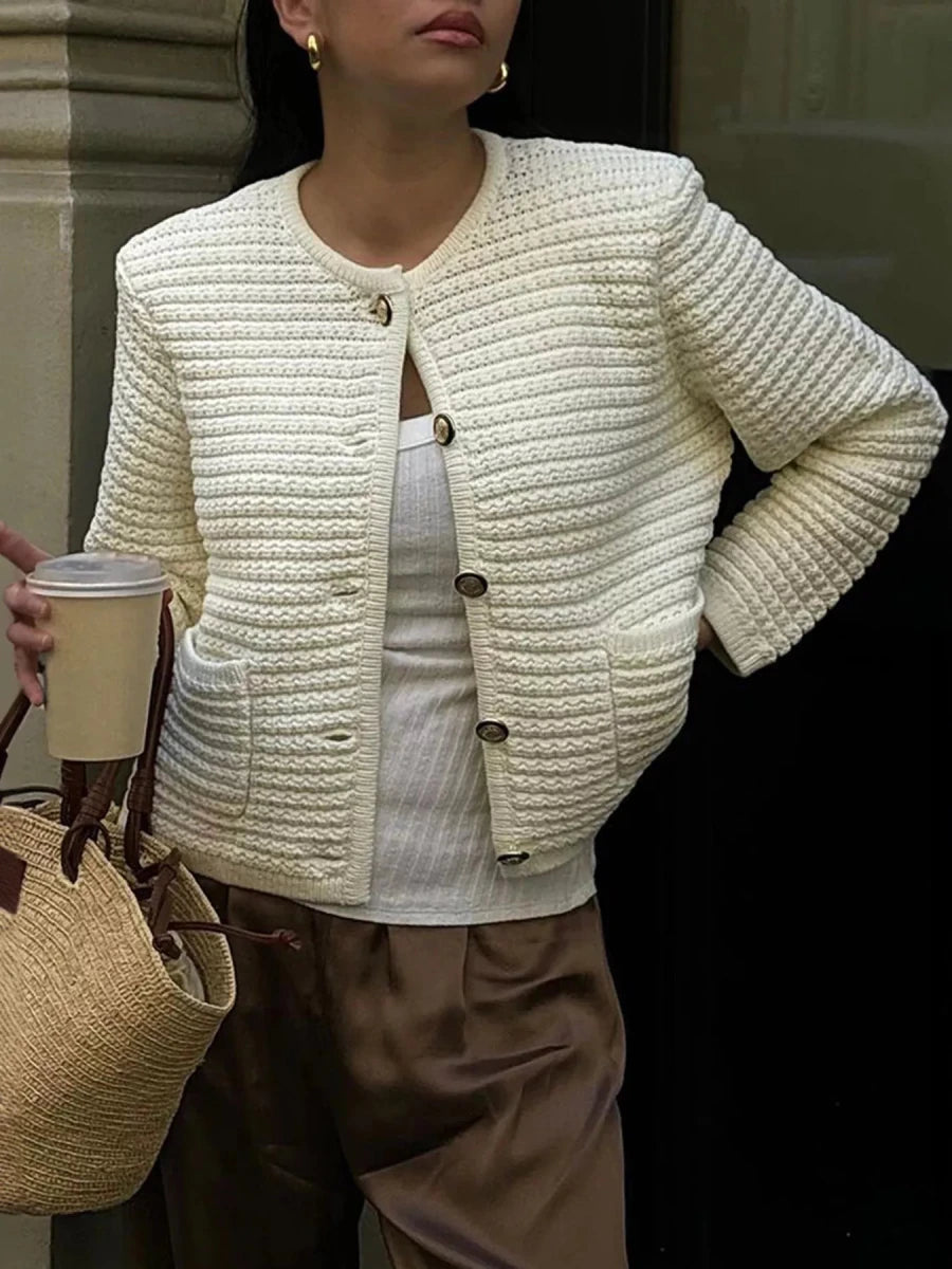 Button - Down Long Sleeve Cardigan - Wow Store