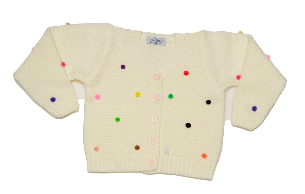 Button - Up Cardigan Sweater for Newborn and Toddler Girls - Wow Store