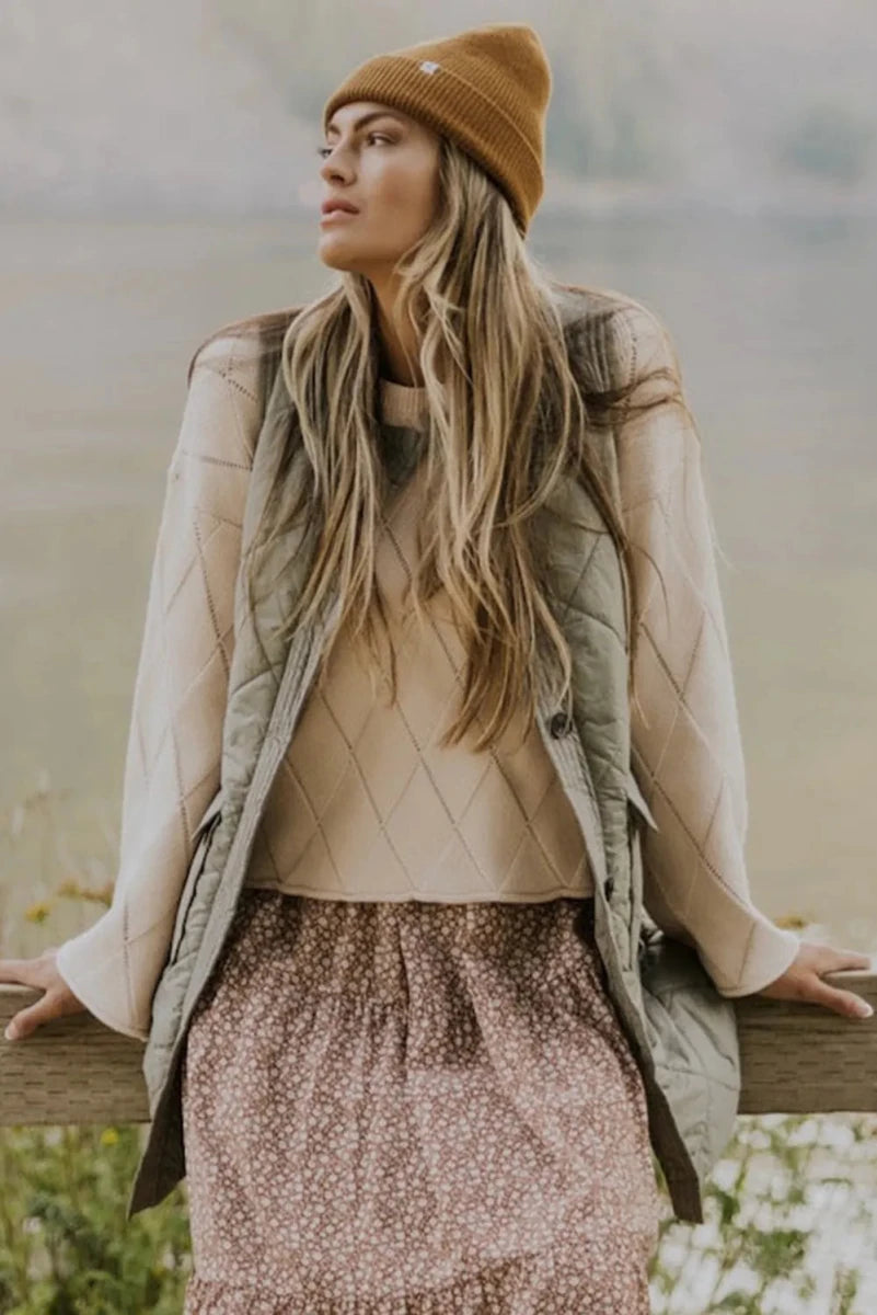Button Up Pocketed Vest Coat - Wow Store