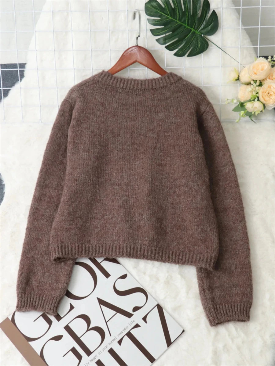 Button - Up Ribbed Hem Cardigan with Chest Pocket - Wow Store