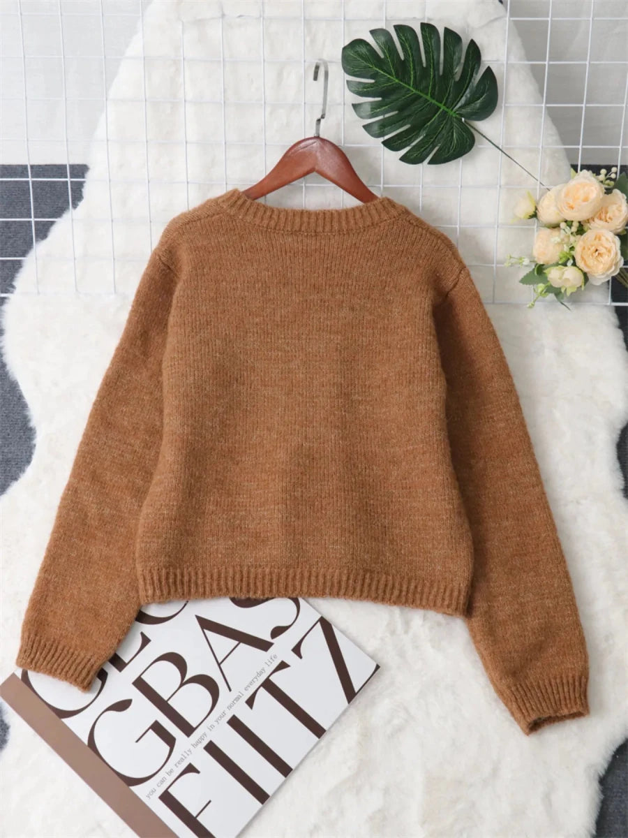 Button - Up Ribbed Hem Cardigan with Chest Pocket - Wow Store