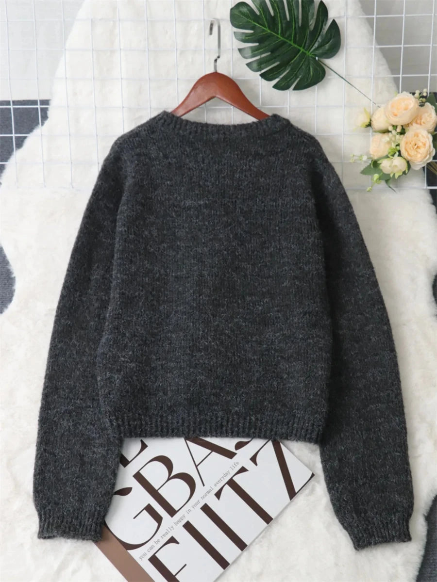 Button - Up Ribbed Hem Cardigan with Chest Pocket - Wow Store