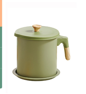 Japanese Oil Filter Pot with Semi-Wood Grain Handle