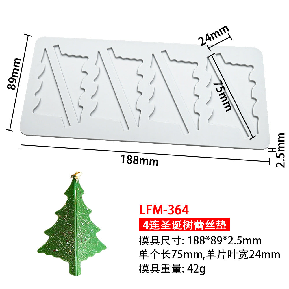 Christmas Tree Silicone Lace Baking Mat