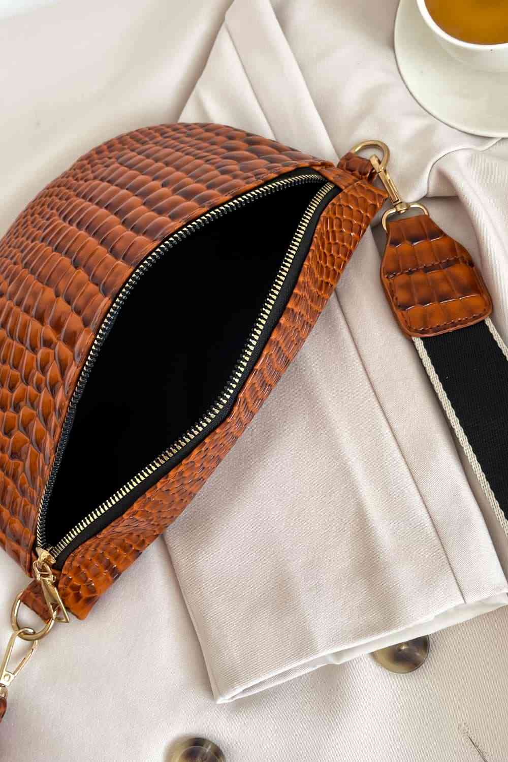 Ella Crocodile Sling Bag with Coin Purse