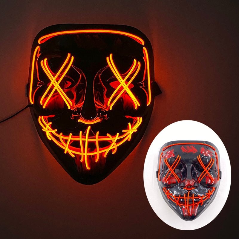 Neon Glow LED Halloween Mask