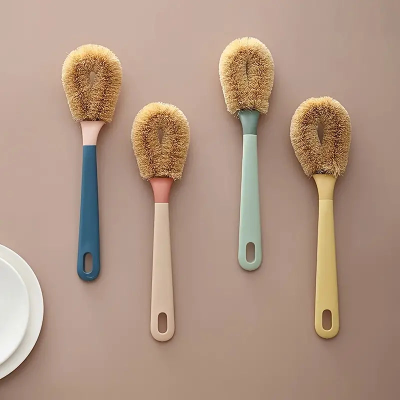 Sustainable Coconut Fiber Long-Handled Dish Brush