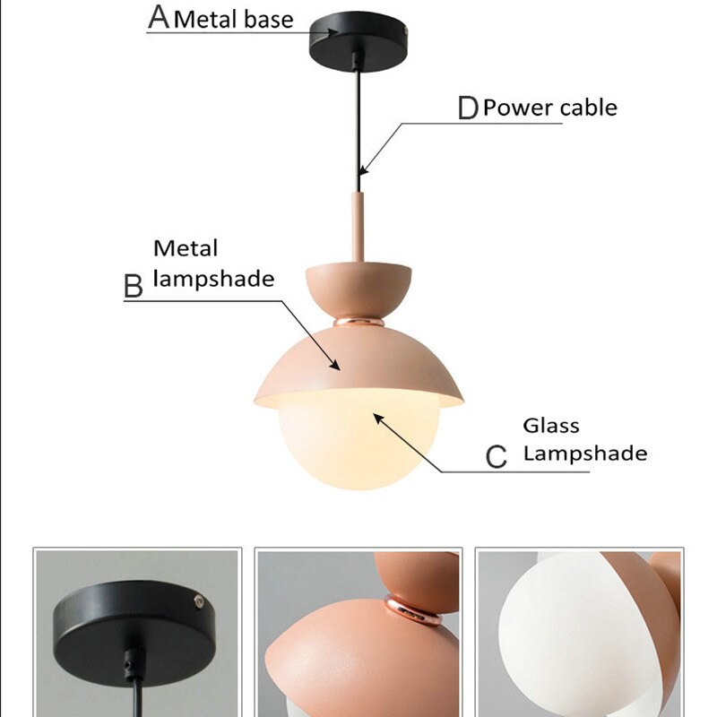 Nordic Glass Ball Pendant Lamp