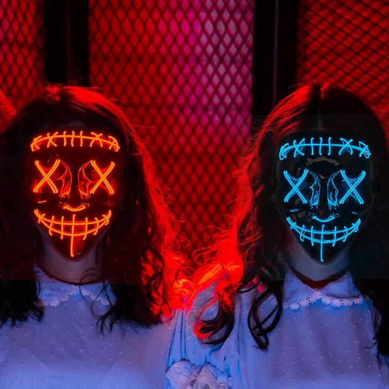 Neon Glow LED Halloween Mask