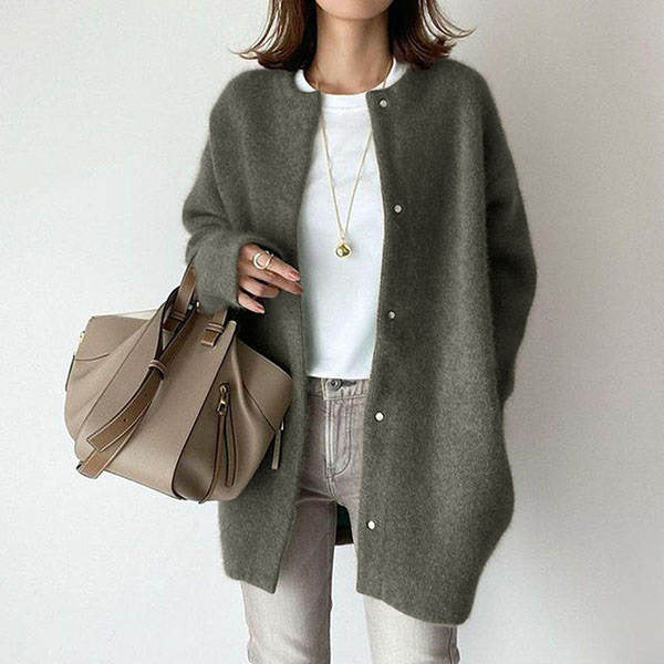 Loose Knit Cardigan Coat