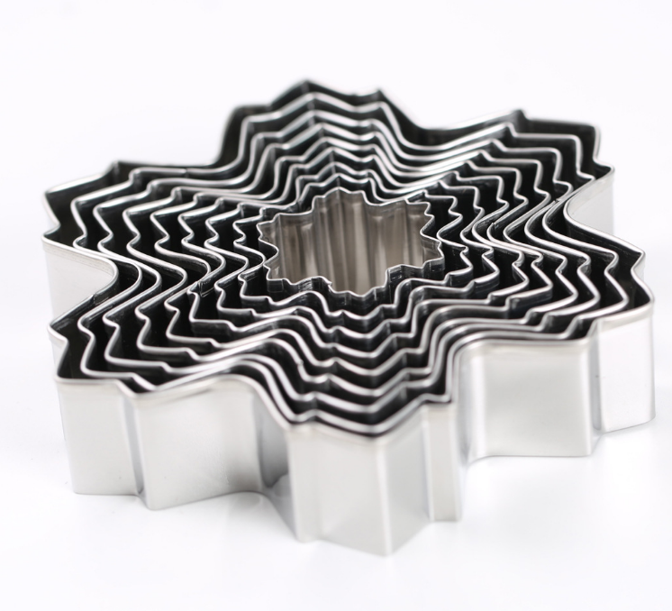 Snowflake Cookie Cutter Set - 9 Piece Premium Stainless Steel