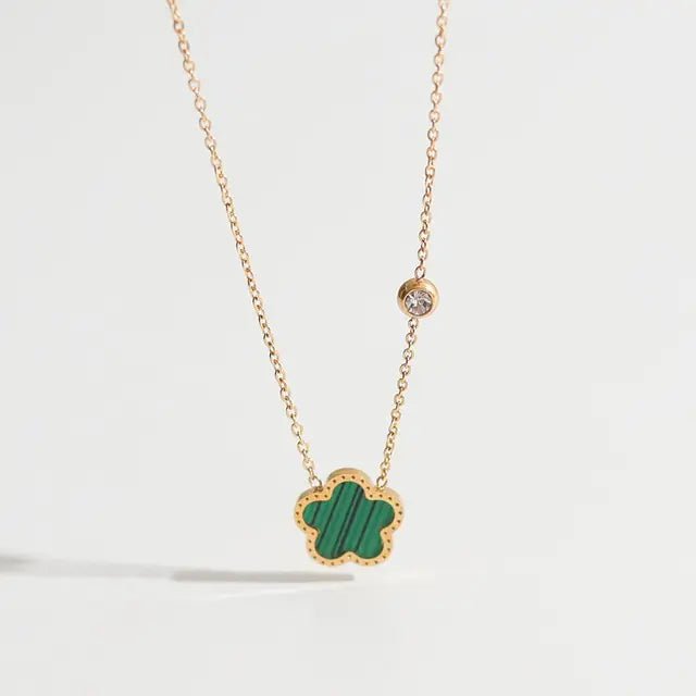 CARLIDANA Colorful Five Leaf Flower Pendant Necklace - Wow Store
