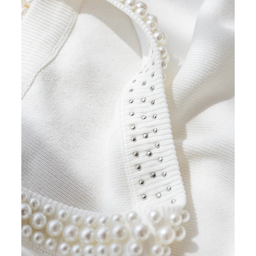 Casual Beaded Knitted Top - Wow Store