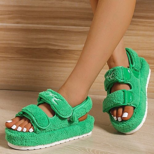 Casual Thick Bottom Women Sandals Orange/Blue/Black/Green - Wow Store