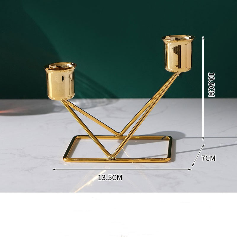 Gold-Tone Crossed-Leg Candelabra