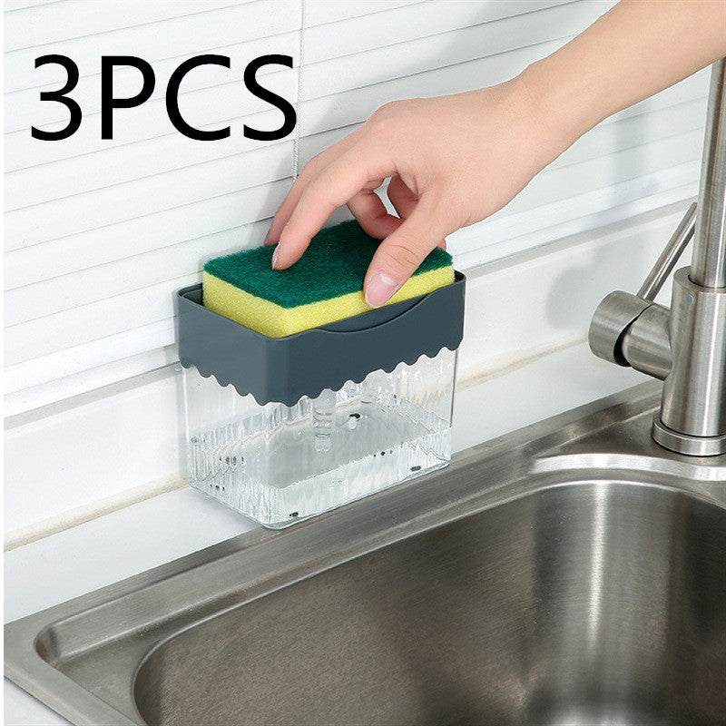 2-in-1 Soap Dispenser with Sponge Caddy