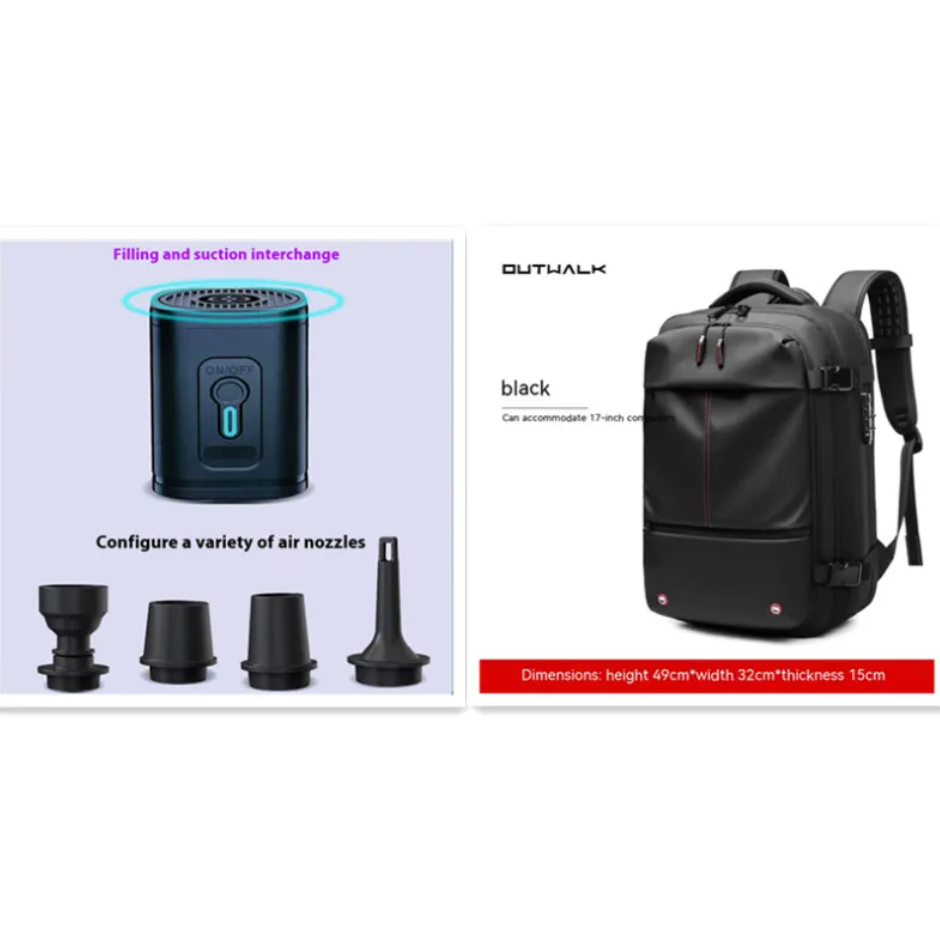 Wireless Vacuum Compression Storage System with Travel Backpack