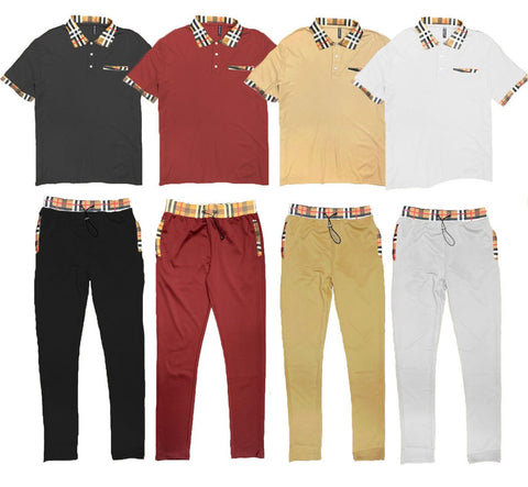 Checkered Polo and Pant Set - Wow Store