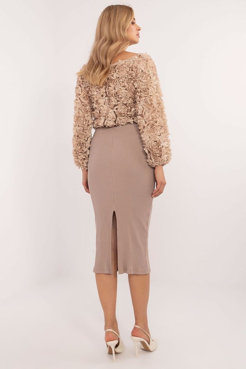 Chic High - Waisted A - Line Midi Skirt - Wow Store
