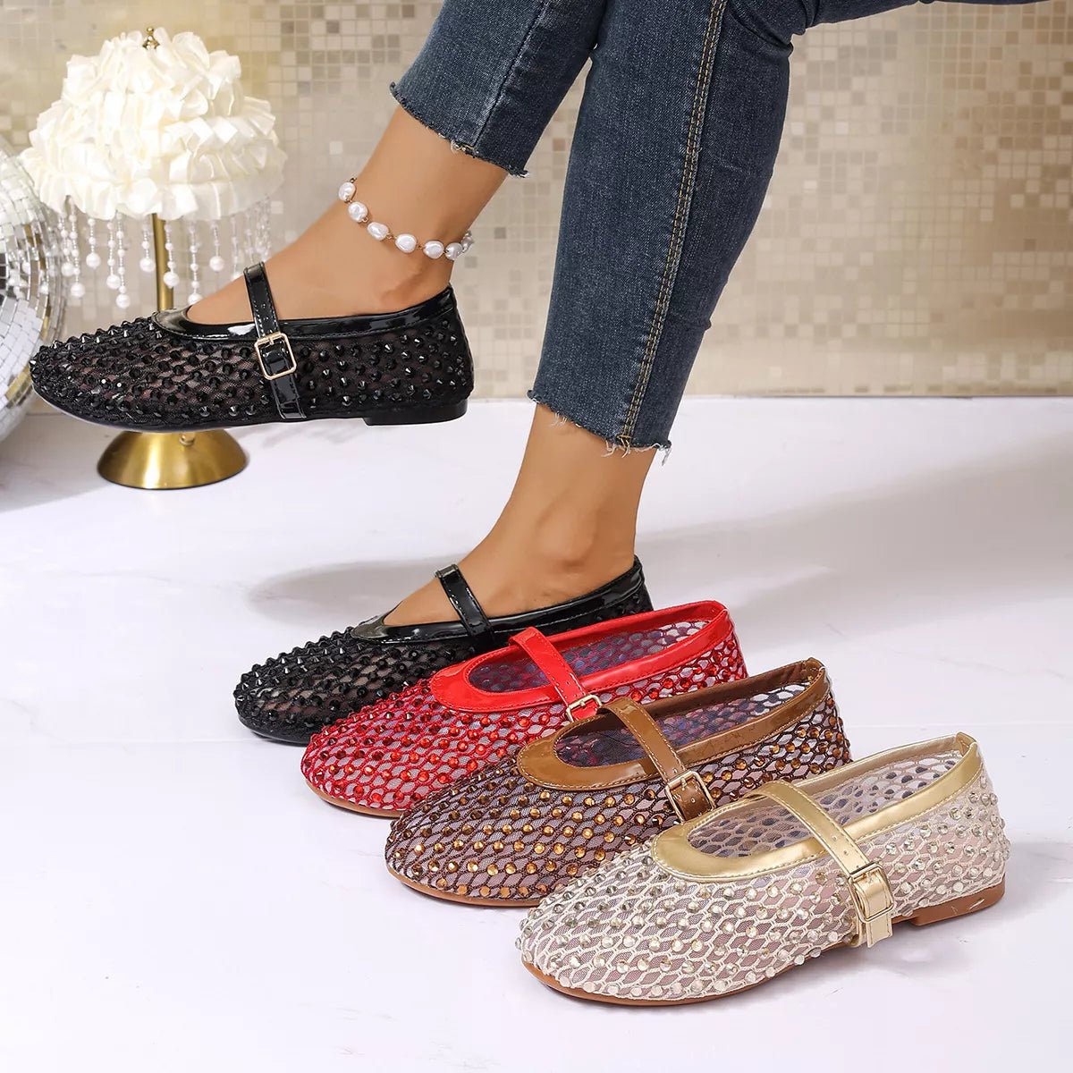 Chroma Creepers Sparkling Mesh Mary Jane Sneakers - WowStore.live