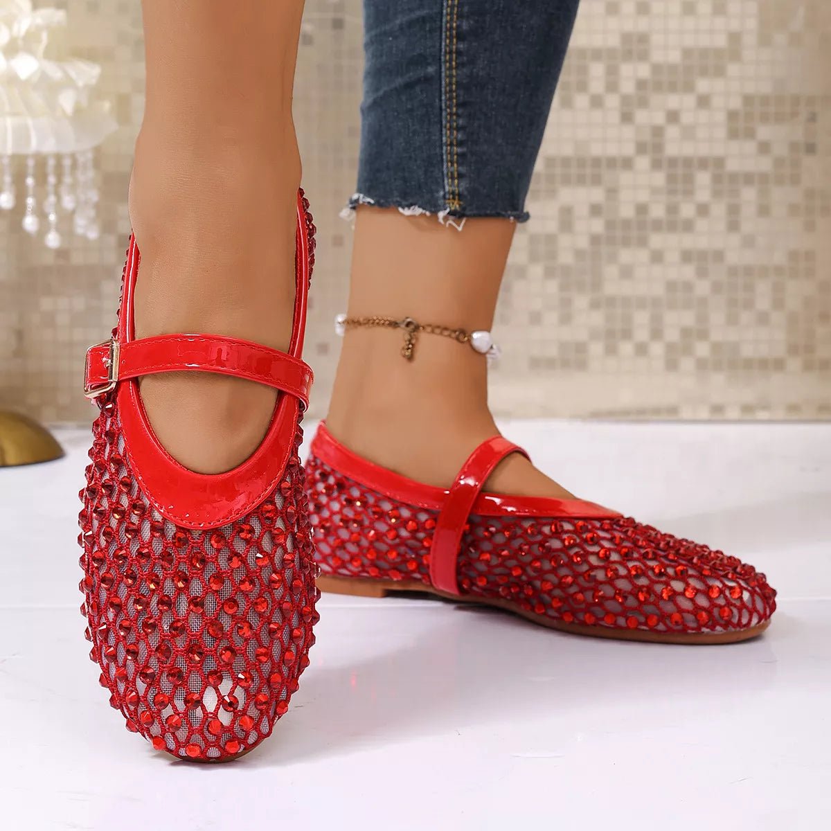 Chroma Creepers Sparkling Mesh Mary Jane Sneakers - WowStore.live
