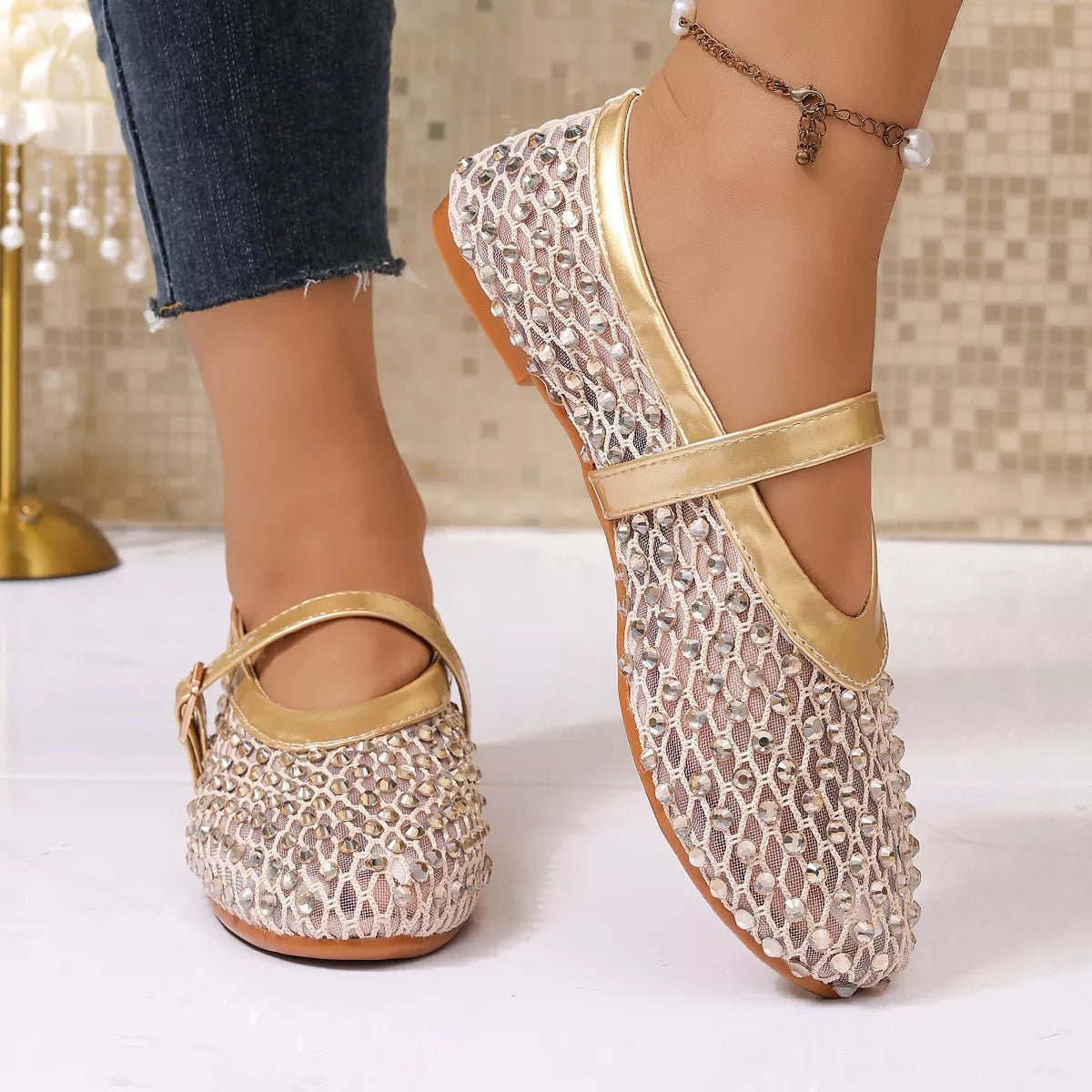 Chroma Creepers Sparkling Mesh Mary Jane Sneakers - WowStore.live
