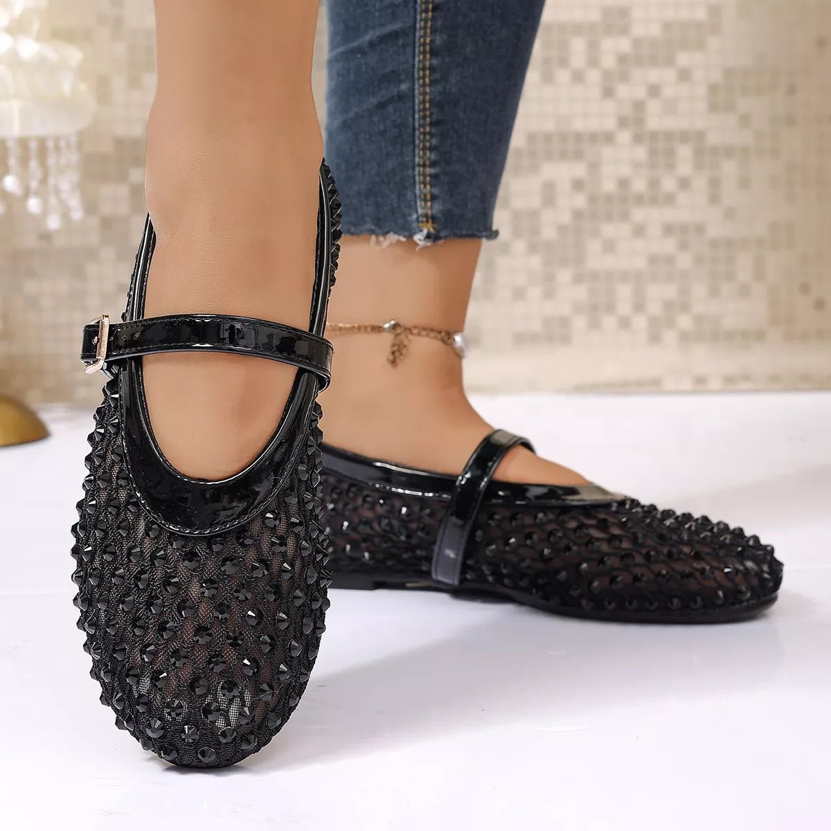 Chroma Creepers Sparkling Mesh Mary Jane Sneakers - WowStore.live