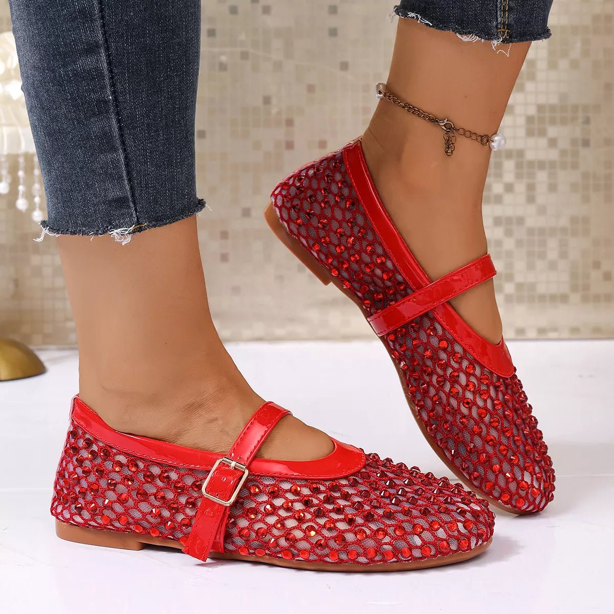 Chroma Creepers Sparkling Mesh Mary Jane Sneakers - WowStore.live
