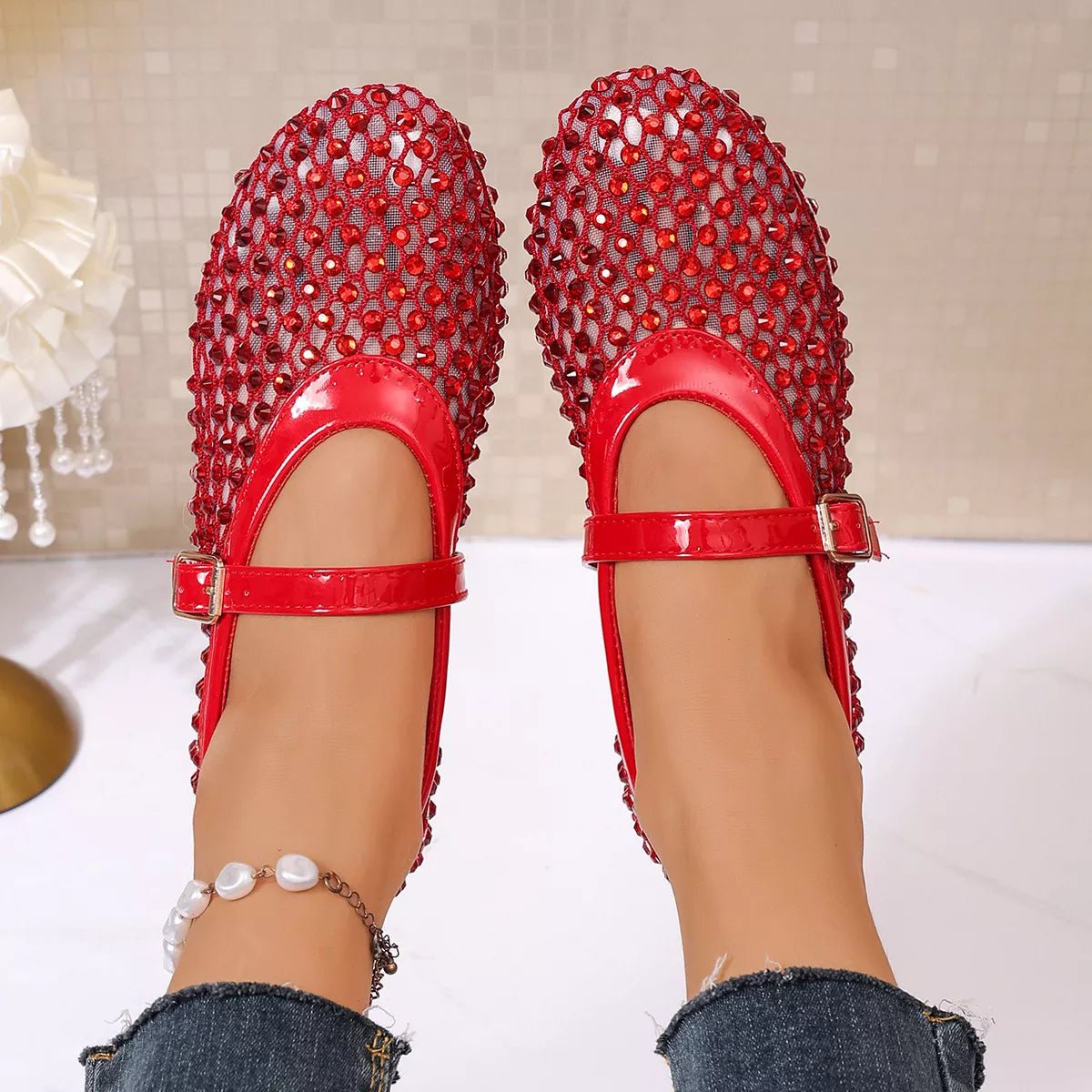 Chroma Creepers Sparkling Mesh Mary Jane Sneakers - WowStore.live