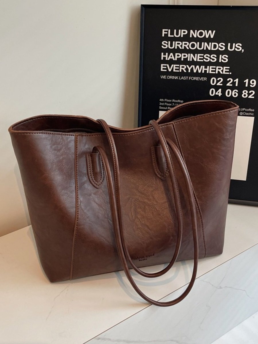 Classic Leather Tote Bag - Wow Store