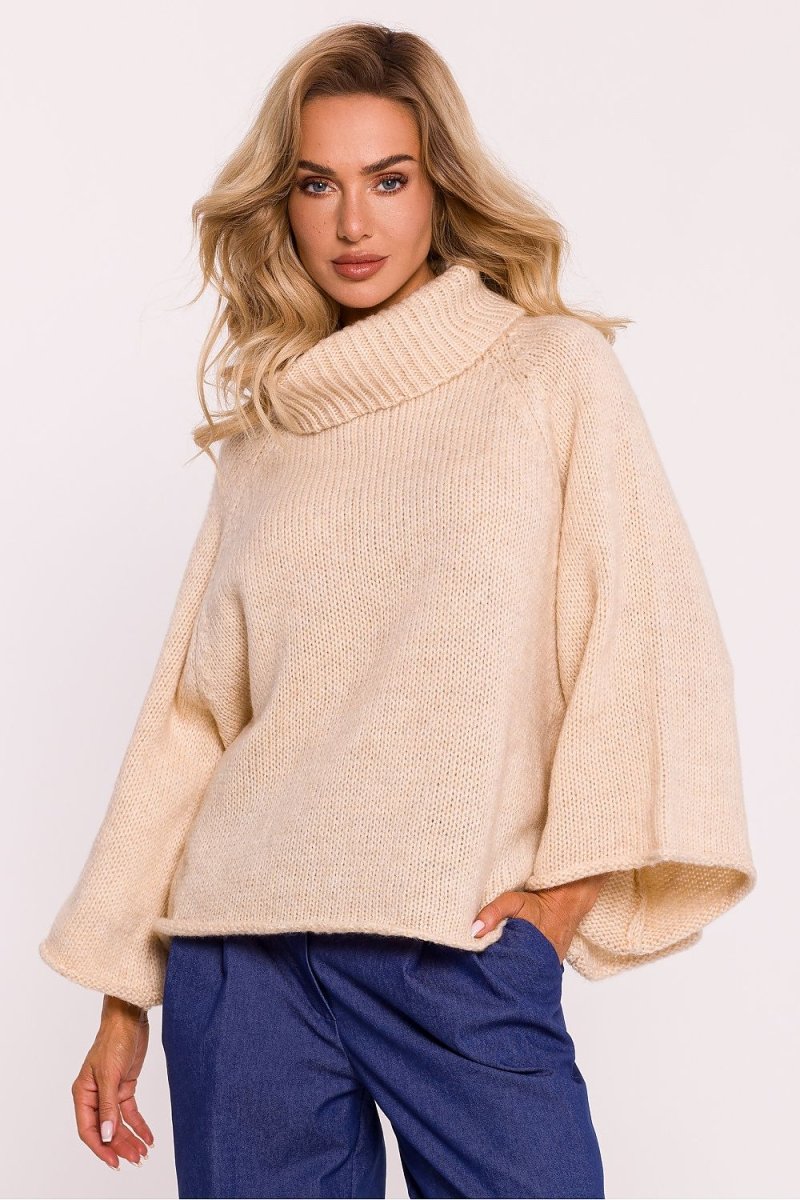 Classic Ribbed Turtleneck Sweater - Soft Knit High Neck Top - Wow Store