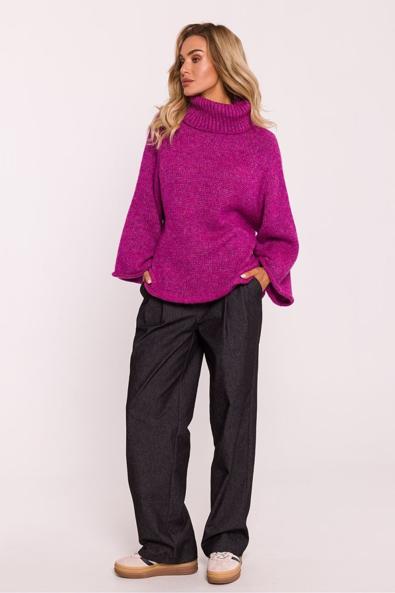 Classic Ribbed Turtleneck Sweater - Soft Knit High Neck Top - Wow Store