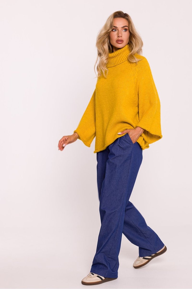 Classic Ribbed Turtleneck Sweater - Soft Knit High Neck Top - Wow Store