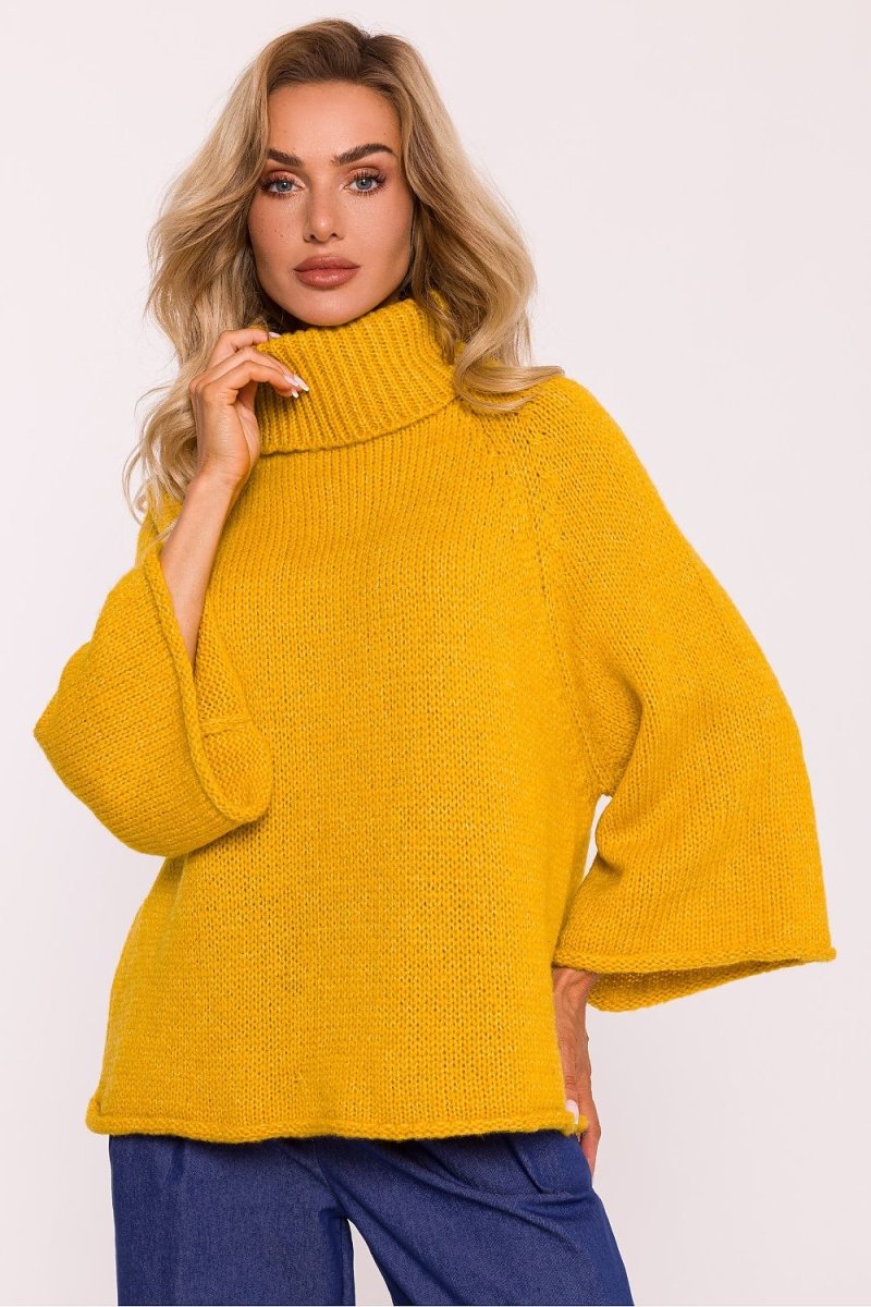Classic Ribbed Turtleneck Sweater - Soft Knit High Neck Top - Wow Store